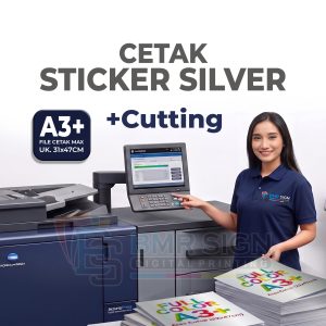 Cetak Sticker Silver A3+