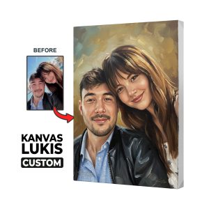 Lukisan Wajah Kanvas Custom