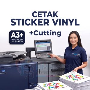 Cetak Sticker Vinyl Susu Glossy A3+